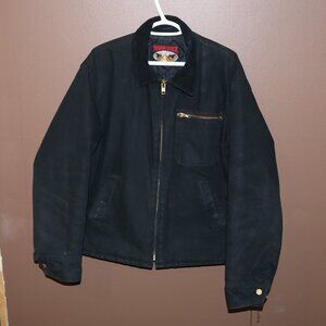 Tough Duck Cotton Chore Jacket "Made in Canada" Black Sz Lrg